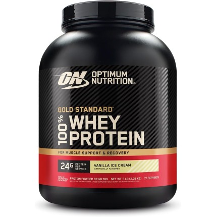 Optimum Nutrition Whey Gold Standard 2.27kg Vanilla Ice Cream Suplemento Alimentar Esportivo