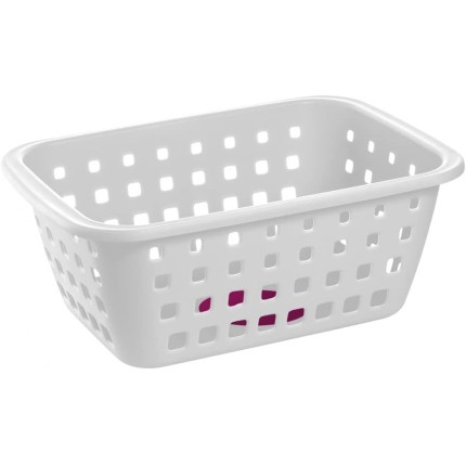 Ordene - Cesto Plástico Organizador Médio de 3​​ Litros, Cor Branca, Linha Log