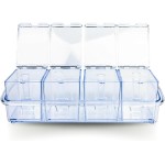 Organizador Acrílico 4 Potes Porta Temperos Gin Condimentos