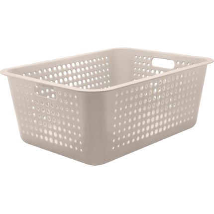 Ou Cesta Organizadora 40L Maxi Bege Linha Cestas Organizadoras