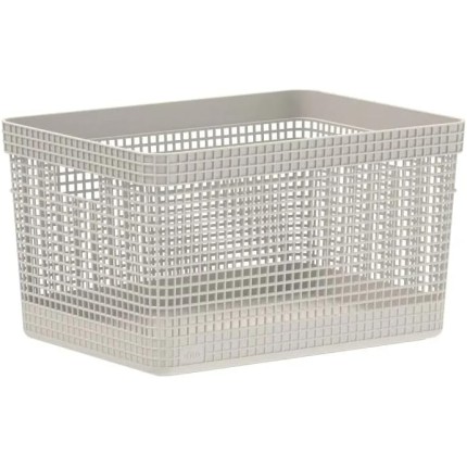 Ou Cesto Organizador 20L Bege Linha Grid