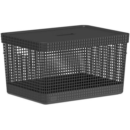 Ou Cesto Organizador 20L Preto Linha Grid