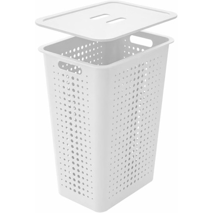 Ou Cesto Organizador Multiuso com Tampa 47L Branco