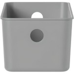 Ou Cesto Organizador Multiuso com abertura frontal 16L Chumbo Linha Flow - Imagem 2