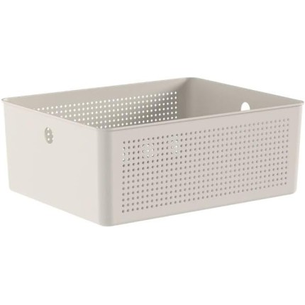 Ou Cesto Organizador Multiuso12L Bege Linha Flow