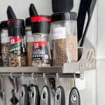 Porta Condimentos Cozinha Inox Organiza Facas Talheres Móvel TEMPEROS, RACKS DE COZINHA, EM AÇO INOXIDAVEL, MODERNO E VERSATIL, OTIMIZAÇÃO DE ESPAÇO. APARTAMENTOS E COZINHA PEQUENAS (Preto fosco) - Imagem 2