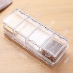 Porta Temperos Acrílico Cristal Transparente com 4 Potes e Colheres Organizador de Condimentos Cozinha Moderna Prática e Elegante 220ml - Imagem 2