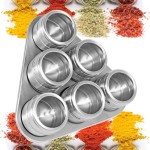 Porta Temperos Condimentos Aço Inox Magnético 6 Potes Triângulo CBRN12411 - Commerce Brasil