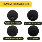 Porta Temperos Giratório 360° com 9 Potes de Vidro e Tampas Dosadoras – Organizador de Temperos e Condimentos para Cozinha – Compacto, Prático e Elegante - Imagem 2