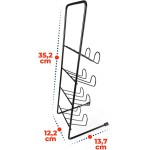 Porta Temperos Prateleira com 8 Potes Plásticos 220ML para Especiarias e Condimentos Sem Furos para Bancada Cozinha em Ferro - Imagem 2