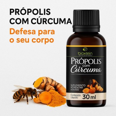 Própolis com Cúrcuma Gotas 30ml Imunidade Natural - Bioklein