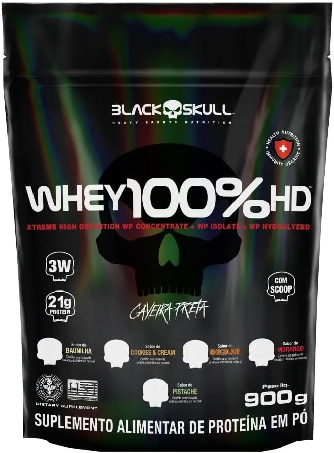 Refil-Whey-100-Hd-Chocolate-900G-Black-Skull.jpg Refil Whey 100% Hd Chocolate 900G, Black Skull