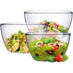 Ruvolo, Saladeira Bowl, Bowl Tropical de Vidro, Multiuso 3 pcs, P M e G
