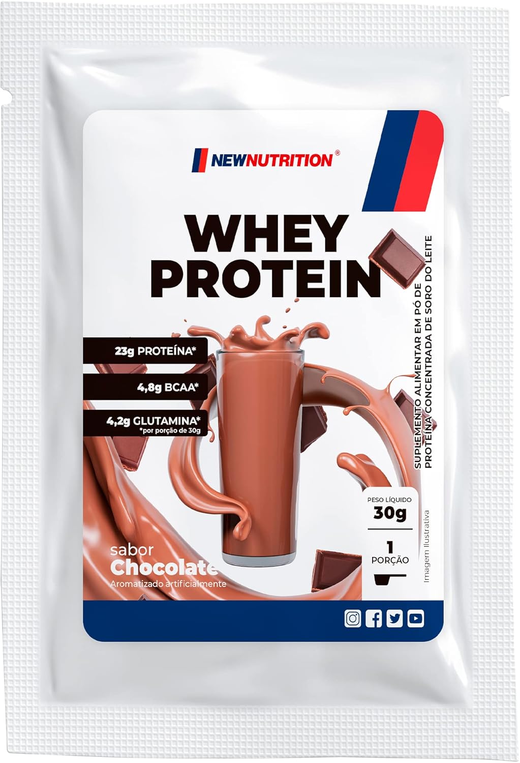 Sache-Whey-Protein-Concentrado-30g-Chocolate-NewNutrition.jpg Sachê Whey Protein Concentrado 30g Chocolate NewNutrition