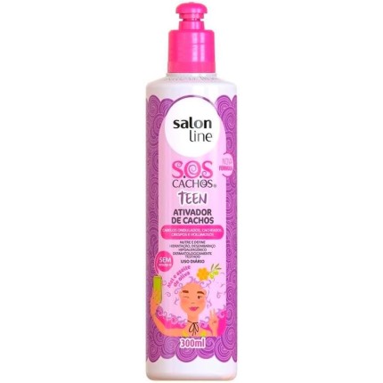 Salon Line, Ativador de Cachos, SOS Cachos Teen, Vegano - Para Cabelos Ondulados, Cacheados e Crespos, 300ml