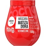 Salon Line, Máscara Matizadora, ToDeCacho, Vermelha, Vegana - Cabelos Ondulados, Cacheados e Crespos, 500 g