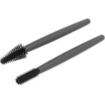 Semme Conjunto de Escova de Cílios-Escova de Maquiagem Portátil Lavável Reutilizável de Silicone Elástico Macio Com Caixa para Uso Doméstico Conjunto de de Rímel 2-em (Cinza)