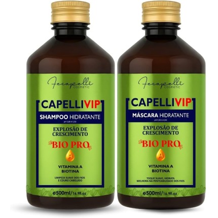 Shampoo e Mascara CapelliVip Crescimento Capilar Tratamento Antiqueda