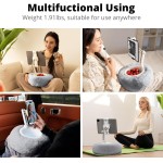 SupeDesk Suporte de travesseiro para tablet para leitura, suporte de telefone ajustável para cama com tigela de lanche removível, serve para Kindle/telefones/tablets de 4,7 a 13 polegadas, assistir - Imagem 2