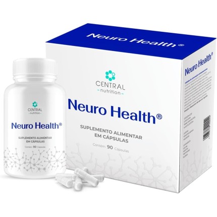 Suplemento Neuro Health Central Nutrition, 90 Cápsulas, com Magnésio Bisglicinato e Coenzima Q10