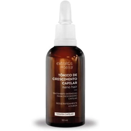 Tônico de crescimento capilar nano hair 50 ml Extratos da Terra