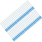 VINGVO Escovas de Cílios Descartáveis, Cabeça de Escova Em Espiral de Fibra Dobrável, Escova de Design Ajustável Em Vários ângulos Com Pontas Finas, Ideal para Extensão de Cílios, Maquiagem de Sobrancelha e Salão Profissional (Azul)