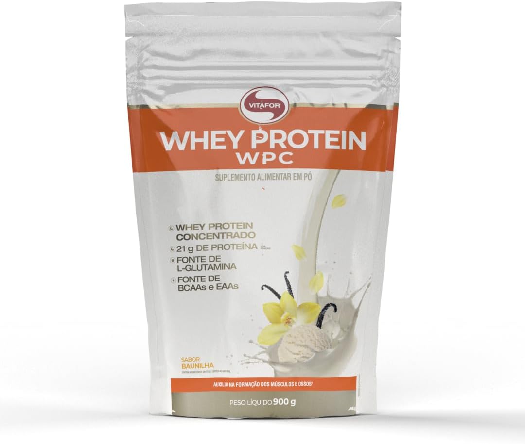 Vitafor-Whey-Protein-WPC-900g-Baunilha.jpg Vitafor - Whey Protein WPC - 900g - Baunilha
