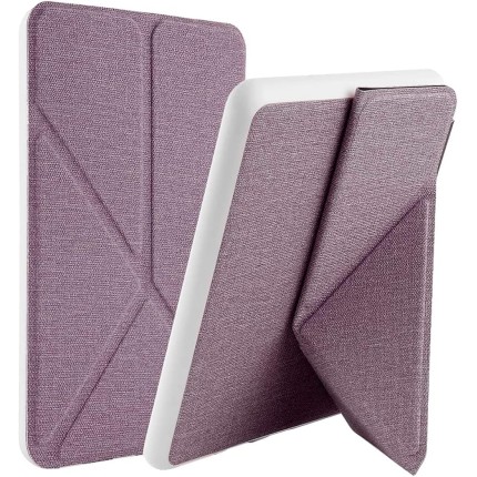 WB Capa Kindle Paperwhite 11ª Geração 2021 - Ultra leve Silicone Flexível e Sensor Magnético - Origami Tecido Lilás (Não Compatível com Kindle 11ª Geração ou Kindle Paperwhite 10ª Geração)