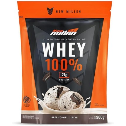 Whey 100% - 900g Refil Cookies And Cream - New Millen