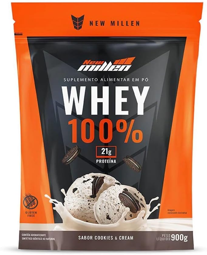 Whey-100-900g-Refil-Cookies-And-Cream-New.jpg Whey 100% - 900g Refil Cookies And Cream - New Millen
