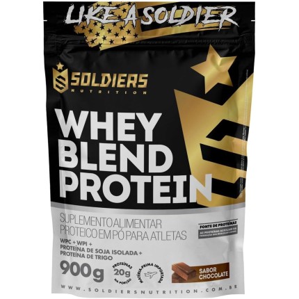 Whey Blend Protein Concentrado e Isolado - 900g - Soldiers Nutrition (900g, Chocolate)
