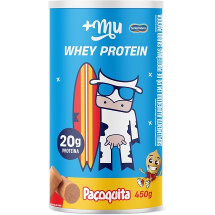 Whey Concentrado, Mais Mu, Sabor Paçoquita, 20g de proteína - 450g