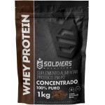 Whey Protein Concentrado 1Kg - Chocolate Belga - 100% Puro Importado - Soldiers Nutrition