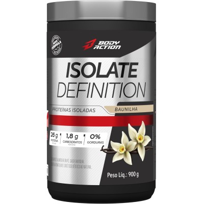 Whey Protein Isolado Isolate Definition 900g Sabor Baunilha Bodyaction