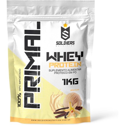 Whey Protein Primal 1Kg - Importado - Soldiers Nutrition Sabor:Baunilha