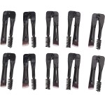 Yinhing 10pcs Escova de Sobrancelha Dobrável Escova de Cílios e Sobrancelhas de Ponta Dupla Com Fibra Sintética para Maquiagem e Viagens - Imagem 2