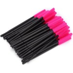 Yinhing Conjunto de Escova de Cílios 50 Pçs Aplicador de Cílios de Silicone para Maquiagem Portátil Ideal para Uso Doméstico Profissional Rosa Cor Vermelha (Rosa) - Imagem 2