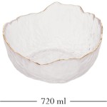WOLFF - Bowl de Cristal Martelado com Borda Dourada Taj 720ml - Imagem 5