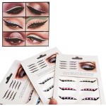 Delineador Adesivo Face Jewels Gatinho com Pedra Strass 3 Pares Sortidos + 2 Potes Glitter: Festas Carnaval - Imagem 4