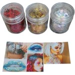 Delineador Adesivo Face Jewels Gatinho com Pedra Strass 3 Pares Sortidos + 2 Potes Glitter: Festas Carnaval - Imagem 5