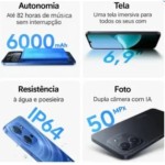 Smartphone Xiaomi Redmi 15C 8GB RAM 256GB Moonlight Blue (Azul) ROM - Imagem 4