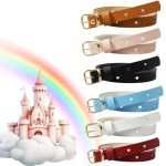 Kit 3 Cintos Infantil Fino Feminino Delicado com Coração para Meninas Fivela Dourada - Manuzinha - Imagem 3