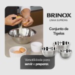 Conjunto de Tigelas Brinox 3 Peças Suprema Aço Inox - Imagem 2