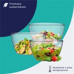 Ruvolo, Saladeira Bowl, Bowl Tropical de Vidro, Multiuso P M e G, 3 pcs - Imagem 6