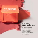 Océane Oceane Blush Cremoso Pêssego - Fluffy Blush Brink Peach 4You 7G - Imagem 3