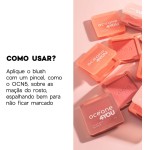 Océane Oceane Blush Cremoso Pêssego - Fluffy Blush Brink Peach 4You 7G - Imagem 5