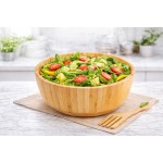 Saladeira de Bambu 30 cm para Saladas e Servir | Tigela Ampla em Bambu Natural | Design Sofisticado para Mesa e Cozinha - Imagem 4