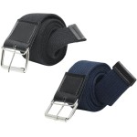 Conjunto de cintos de lona para homem, com 2 cintos fabricados em tecido acetinado com fivela de rolo - Imagem 3