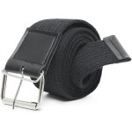 Conjunto de cintos de lona para homem, com 2 cintos fabricados em tecido acetinado com fivela de rolo - Imagem 5