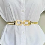 Cinto Feminino Dourado Fino Metal Elástico ZERASTOCK Elev Select Golden - Imagem 2